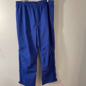 CABELAS Gore-Tex Paclite Blue Waterproof Rain Wind Shell Pants Mens Size XL Reg